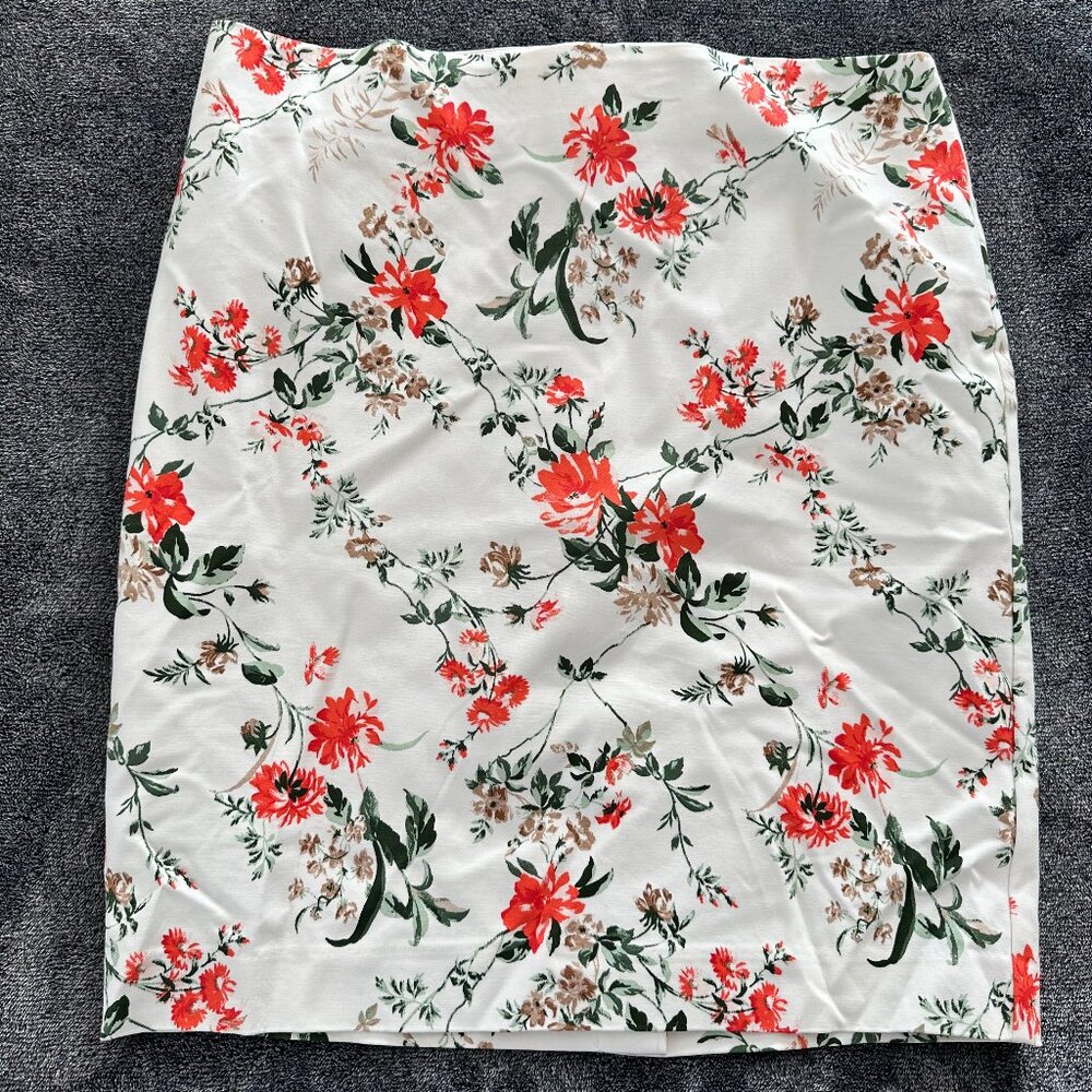 Ann Taylor Factory - New Women's Floral Print Pencil Skirt, Size 12P